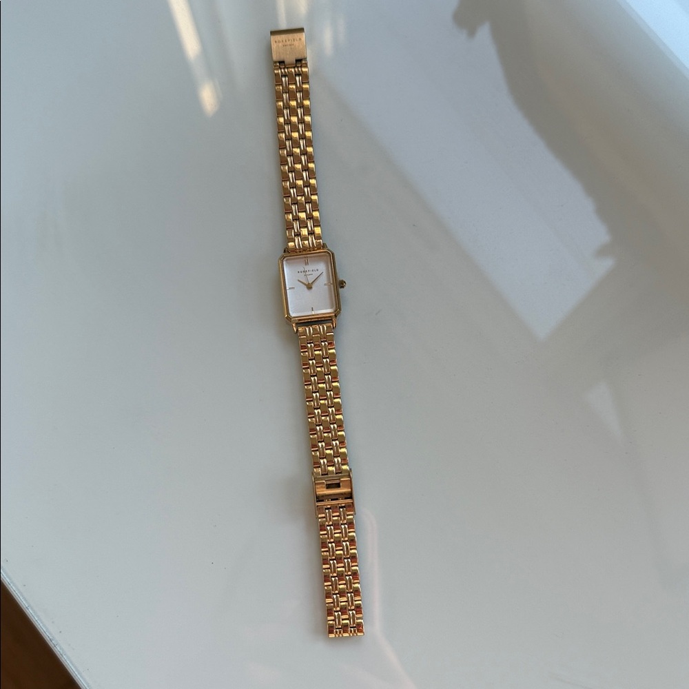 Rosefield gold octagon watch xs